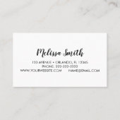 Carte De Visite Interior Design Floral Pattern Gray Business Card (Dos)
