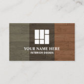 Carte De Visite Interior Design Modern Wood Texture Aesthetic (Devant)