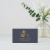Carte De Visite Interior Design Sofa Table Pillow navy (Debout devant)