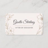 Carte De Visite Interior Designer Floral (Devant)