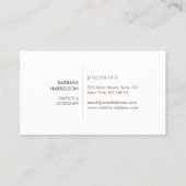 Carte De Visite Interior Designer Wood Gold Logo (Dos)