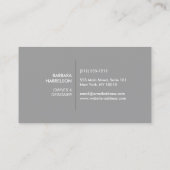 Carte De Visite Interior Designer Wood Gold Logo Gray (Dos)