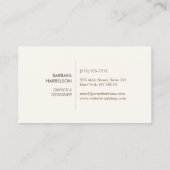 Carte De Visite Interior Designer Wood Gold Logo Ivory (Dos)