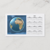 Carte de visite international /2012 Cldr de globe (Dos)