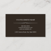 Carte De Visite Interniste général - Grain de bois frontalier (Dos)