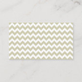 Carte De Visite Interprète - Chevron Simple Jasmine (Dos)
