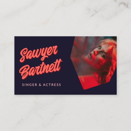 Carte De Visite Interprète de la marine Peach Retro (Devant)