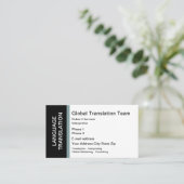 Carte De Visite Interprète de traduction de langue (Debout devant)