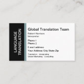 Carte De Visite Interprète de traduction de langue (Devant)