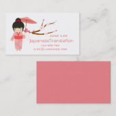 Carte De Visite Interprète de traduction japonais (Devant / Derrière)
