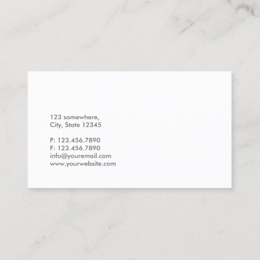 Carte De Visite Interprète Elégant Nuages Violets (Dos)