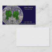 Carte De Visite Interprète indépendant de langue de traducteur (Devant / Derrière)