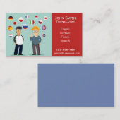 Carte De Visite Interprète indépendant de langue de traducteur (Devant / Derrière)