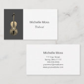 Carte De Visite Interprète professionnel violon de musique classiq (Devant / Derrière)