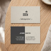 Carte De Visite Interprète Simple Élégant Professionnel