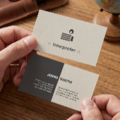 Carte De Visite Interprète Simple Élégant Professionnel