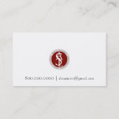 Carte De Visite Interprète typographique rouge (Dos)