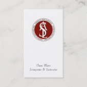 Carte De Visite Interprète typographique rouge (Devant)