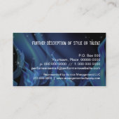 Carte De Visite Interprètes de microphone fumés (Dos)