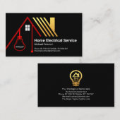 Carte De Visite Interrupteur d'ampoule en or rouge sur le toit (Devant / Derrière)