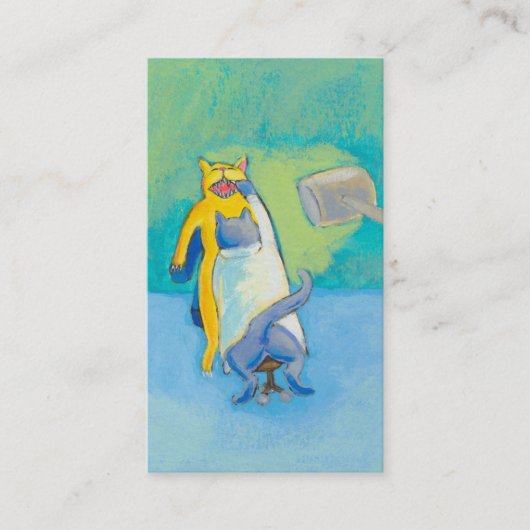 Carte De Visite Intitulé : Dentiste de chat - lunatique unique (Devant)
