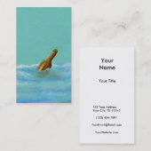 Carte De Visite Intitulé : Message - bouteille à l'ART de dessin (Devant / Derrière)