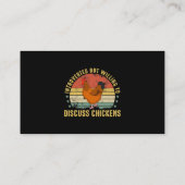 Carte De Visite Introverted Mais Prêt À Discuter De Poulets Drôle (Dos)