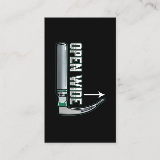 Carte De Visite Intubation du laryngoscope anesthésiste CRNA (Devant)