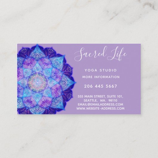 Carte De Visite Intuition Mandala (Dos)