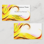 Carte de visite Invert Fleur Bleu (Devant / Derrière)