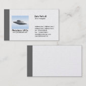 Carte De Visite Investigateur d'UFO de bord - gris (Devant / Derrière)