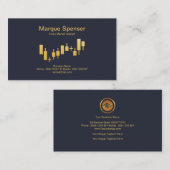Carte De Visite Investissement ascendant de graphique d'échange de (Devant / Derrière)