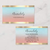 Carte De Visite Investissement financier professionnel Ombre Rose (Devant / Derrière)