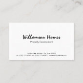 Carte De Visite Investissement immobilier | Immobilier (Dos)