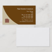 Carte De Visite Investisseur d'immobiliers (Devant / Derrière)