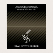 Carte De Visite Investisseur immobilier | Clés de la maison (Extérieur déplié)