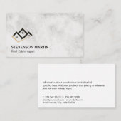 Carte De Visite Investisseur immobilier | Marbre exécutif (Devant / Derrière)
