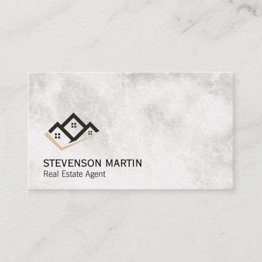 Carte De Visite Investisseur immobilier | Marbre exécutif (Devant)