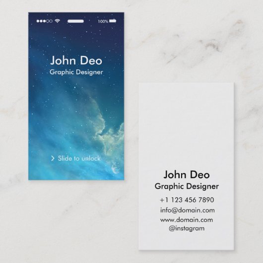 Carte De Visite IOS inspiré (Devant / Derrière)