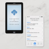 Carte De Visite iPhone iOS Style App Capture d'écran (Devant / Derrière)