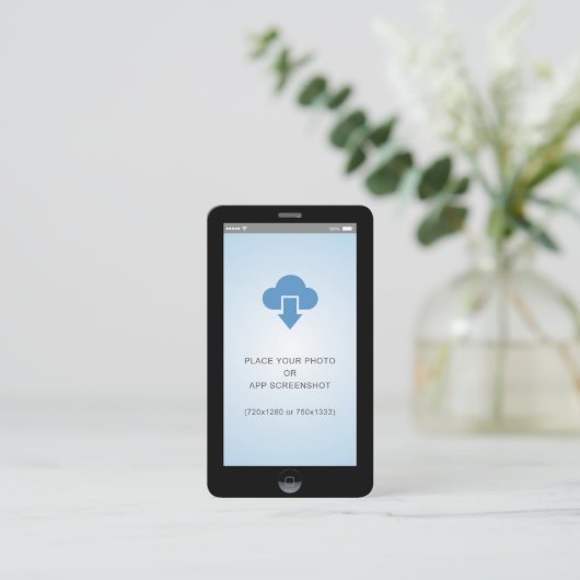 Carte De Visite iPhone iOS Style App Capture d'écran (Debout devant)