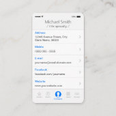 Carte De Visite iPhone iOS Style App Capture d'écran (Dos)