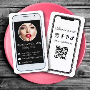 Carte De Visite iphone smartphone médias sociaux photo code qr 