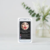 Carte De Visite iphone smartphone social media photo qr code chic (Debout devant)