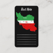 Carte De Visite Iran Map with Flag and Emblem (Devant)