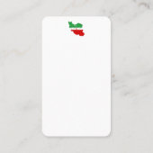 Carte De Visite Iran Map with Flag and Emblem (Dos)