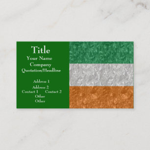 Carte De Visite Ireland Flag