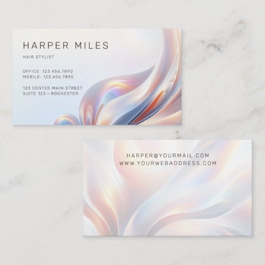 Carte De Visite iridecent  (Devant / Derrière)