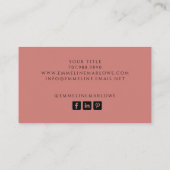 Carte De Visite Iridescence d'aquarelle Ethérée moderne (Dos)