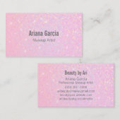 Carte de visite iridescent de beauté de parties (Devant / Derrière)